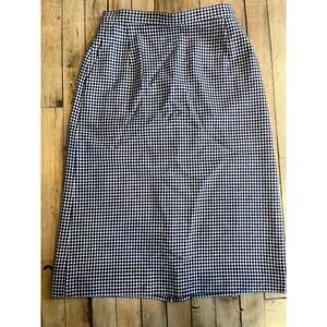 Vintage Pendleton Wool Skirt Houndstooth Purple Midi USA 100% Wool Size 26" / 6